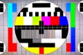 TV Test Pattern generated by a Monoscope Ã¢â¬â Original Photo from a vintage Television Royalty Free Stock Photo